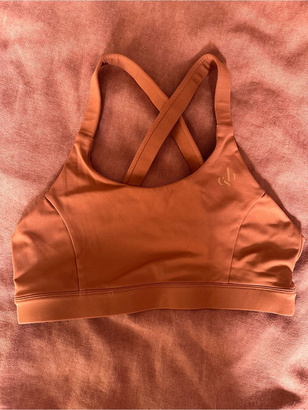 Crop Shop Boutique Cinnamon Crossback Sports Bra